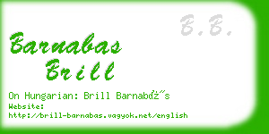 barnabas brill business card